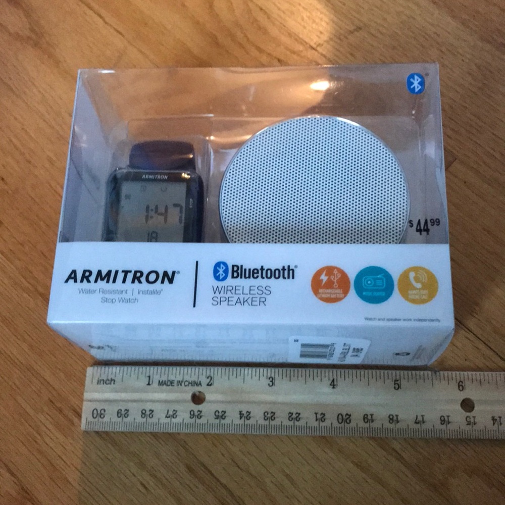 Armitron watch and wireless speaker set